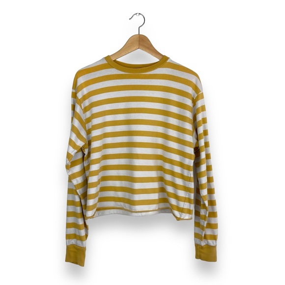 Brandy Melville Tops - Brandy Melville Marigold Yellow White Striped Gretchen Long Sleeve Tee Shirt OS
